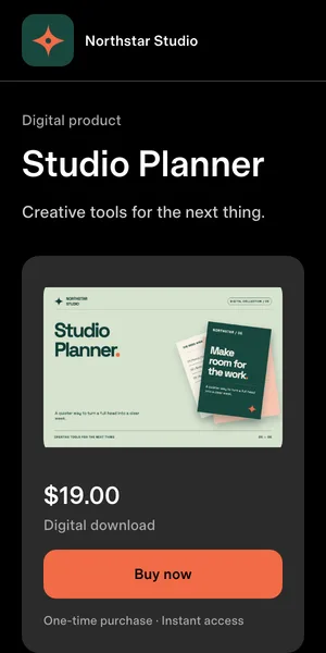 The same product page on a phone.